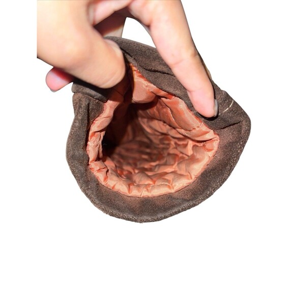 Genuine Leather Suede Brown Jacket Sherpa Lined Ranch Coat - Picture 11 of 12